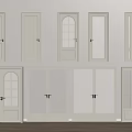 Interior Doors with Various Panel Styles and Glass Inserts for Home Renovation 3d model
