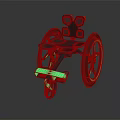 Modern Ergonomic Wheelchair Design With Green Accents On Wheels Footrest And Seat