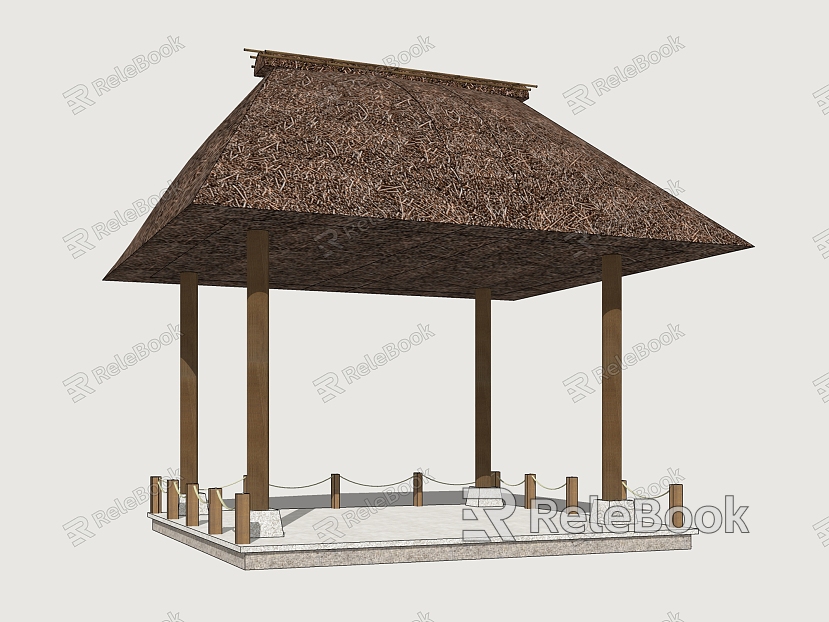 Thatched Pavilion Leisure Gazebo Holiday Gazebo model