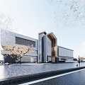 Building of Sales Office 3d model