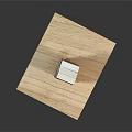 Tall Stacked Wooden Blocks Tower Structure On Square Wooden Base
