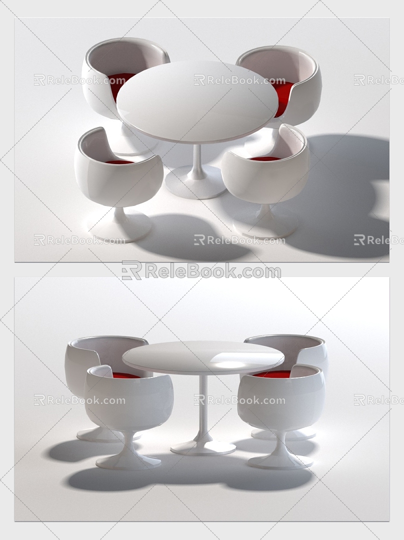 Modern Dining Table and Chair Combination Table and Chair Furniture Dining Table Dining Chair 3d model