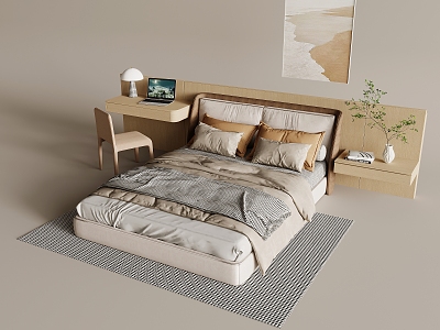 Double bed 3d model