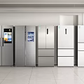 Modern Stainless Steel And White Refrigerators With Various Styles Different Door Designs For Home Kitchen