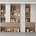 Modern Minimalist Built In Bookcase With Warm LED Light And Cute Home Decor Displays
