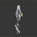 Game Movie Robot Character With White Spherical Body Blue Eye And Mechanical Arms Legs
