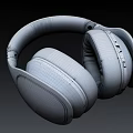 White And Brown Over Ear Headphones With Soft Leather Earpads For Premium Audio Experience