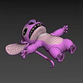 Purple Stitch Game Movie Character With Open Arms