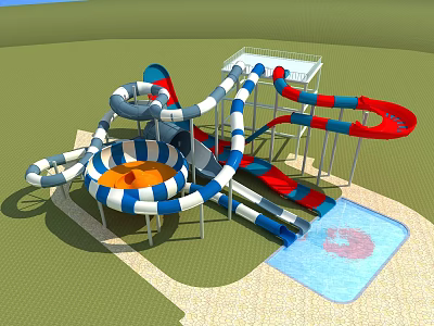 modern slide 3d model