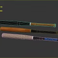 Variety of Stylish Baseball Bats in Black Red and Natural Wood for Sports Activities