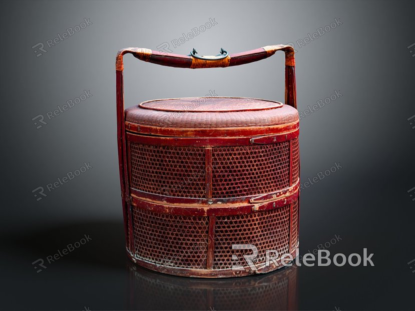 Modern Basket Food Box Bamboo Basket model