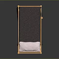 Light Wood Bunk Bed with Safety Guardrails Ladder and Gray Mattresses