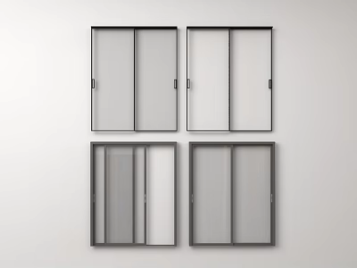 Modern sliding door sliding door glass sliding door balcony sliding door kitchen 3d model