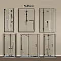 Poliform Modern Shower Sauna Designs Featuring Glass Enclosures And Various Styles 3d model