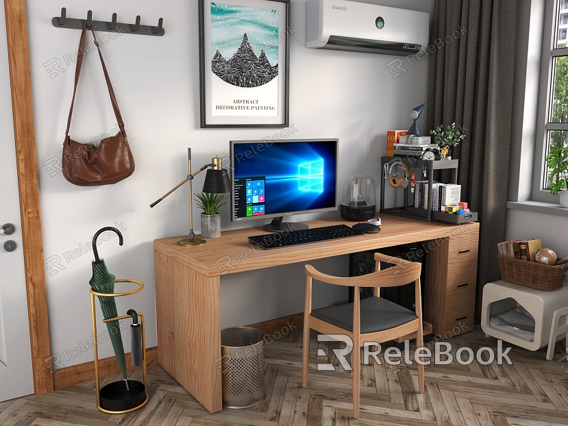 Study Computer Storage Rack Table Lamp Hook Air Conditioning Umbrella Cat Nest Air Conditioning Headset model