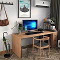 Study Computer Storage Rack Table Lamp Hook Air Conditioning Umbrella Cat Nest Air Conditioning Headset 3d model