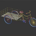 Practical Cargo Tricycle With Metal Frame Basket And Black Seat Design