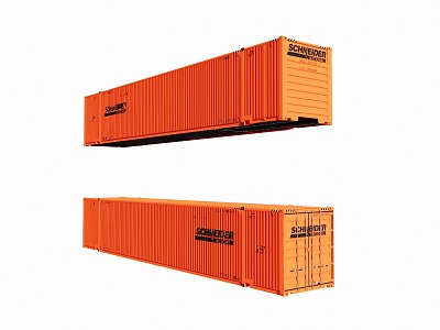 53 ft Freight Container Schneider Logistics Ocean Shipping Container SNDR 3d model