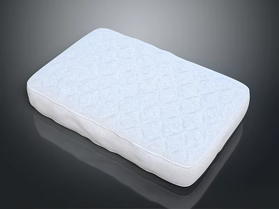 Premium White Mattress Featuring Modern Diamond Stitching And Comfortable Soft Surface 3d model
