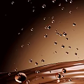 Natural Brown Liquid Hydrating Serum With Shiny Water Droplets For Daily Moisturizing