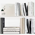 Books And Magazines On Modern Bookshelf With Stylish Art Design Covers