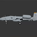 Military Attack Aircraft With Twin Engines Gray Fuselage And Wing Insignia