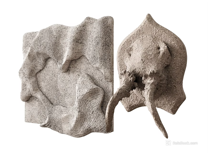 Natural Texture Wall Decor With Irregular Shapes And Rough Surface Design For Home Interior 3d model