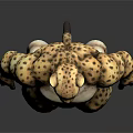 Muscular Anthropomorphic Cheetah Creature Standing In Dark Background With Spotted Fur