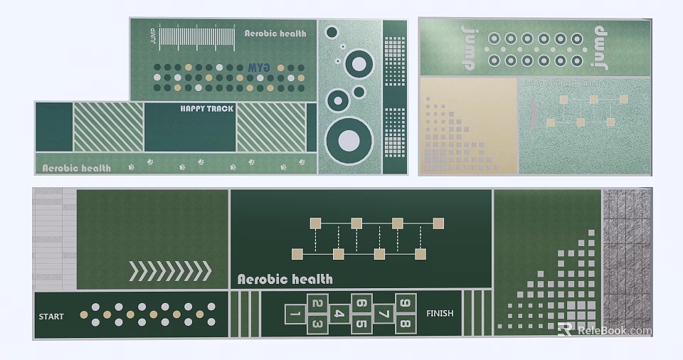 Fire Fighting Access Surface With Safety Markings And Rescue Operation Zone 3d model