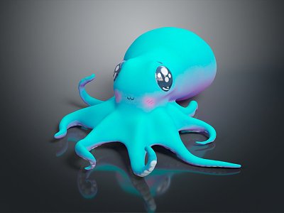 Modern Octopus Cuttlefish Octopus Squid 3d model