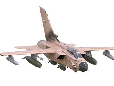 Military Fighter Jet With Camouflage Paint And Weapon Mounts For Combat 3d model