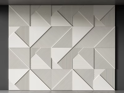 Modern Geometric Wall Paneling Design For Interior Decor 3d model