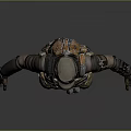 Futuristic Armored Warrior Character With Tactical Combat Gear And Protective Armor
