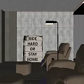 Cozy Home Theater Room Interior with Large Projection Screen Leather Recliners and Starry Ceiling Lights
