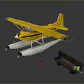 Yellow Spacecraft Model With Wooden Tools For Space Exploration