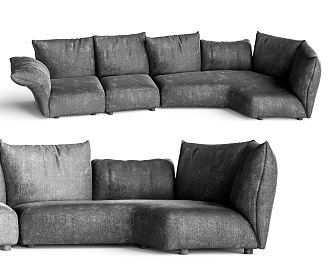 Modern EDRA Multiplayer Sofa Shaped Sofa Petal Sofa 3d model