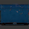 Vintage U.S. Mail Pull Down Letter Box With Red Letters And Blue Body