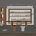Modern study 3d model