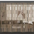 Light Luxury Screen Metal Screen Partition 3d model