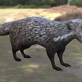 Modern crab-eating mongoose mountain badger brown dowel cat stone badger animal creature 3d model