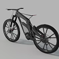 Sleek Modern Black Bicycle Featuring Streamlined Frame And Large Wheels