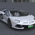 White Sports Car with Sleek Aerodynamic Design Black Roof and Sporty Wheels