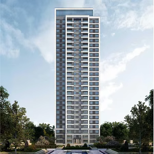 Modern Residential Building High-rise Residential Building 3d model