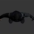 3D Character Model In Dark Hooded Outfit With Mask And Realistic Standing Pose
