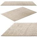 Soft Beige Square Rug With Woven Texture For Modern Home Decor