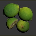 Lime lemon fruit fresh fruit 3d model