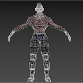 Game Movie Character With Red Skin Muscular Build Black Pants And Boots