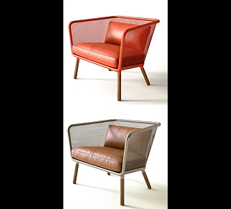 Nordic armchair chair 3d model