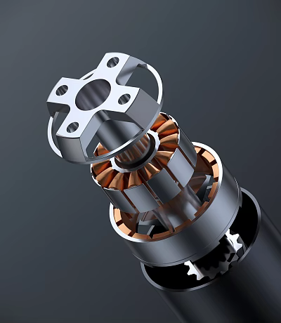 Smart Machine Precision Mechanical Components With Metal Holes And Internal Copper Structure 3d model