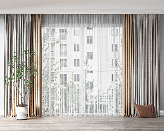 Modern Curtains 3d model